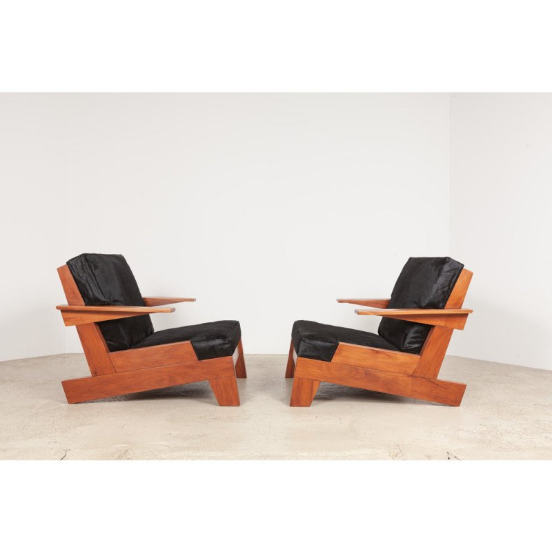 Modern Designer Wooden Lounge Armchair With Upholstery chair - Bone Inlay Furnitures