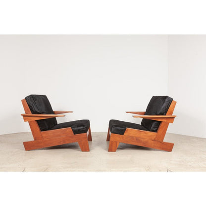 Modern Designer Wooden Lounge Armchair With Upholstery chair - Bone Inlay Furnitures