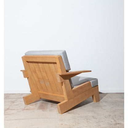 Modern Designer Wooden Lounge Armchair With Upholstery chair - Bone Inlay Furnitures