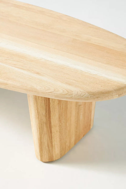 Modern Handmade Accent Wooden Black Oval Cocktail Coffee Table Coffee Table - Bone Inlay Furnitures