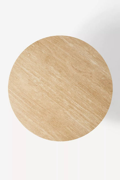 Modern Handmade Indian Design Solid Wood Round Coffee Table Coffee Table - Bone Inlay Furnitures