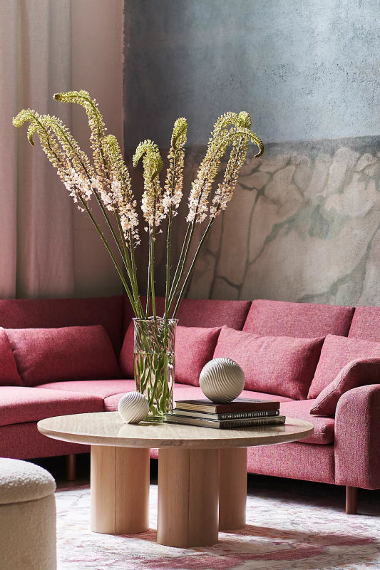 Mid-Century Modern Round Coffee Table – Modular Furniture – Bone Inlay ...