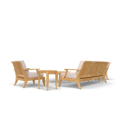 Modern Six - Piece Upholstered Seating Set in Teak Wood Seating Set - Bone Inlay Furnitures