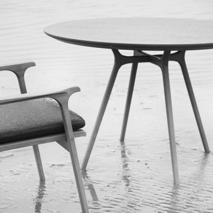 Natural Color Solid Wood Designer Dining Table Dining Table - Bone Inlay Furnitures