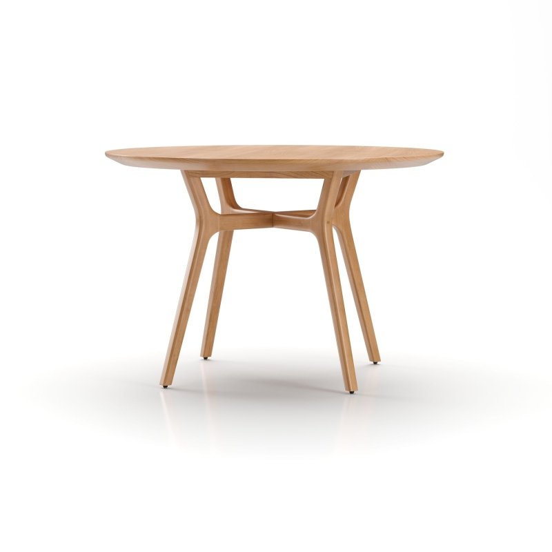 Natural Color Solid Wood Designer Dining Table Dining Table - Bone Inlay Furnitures