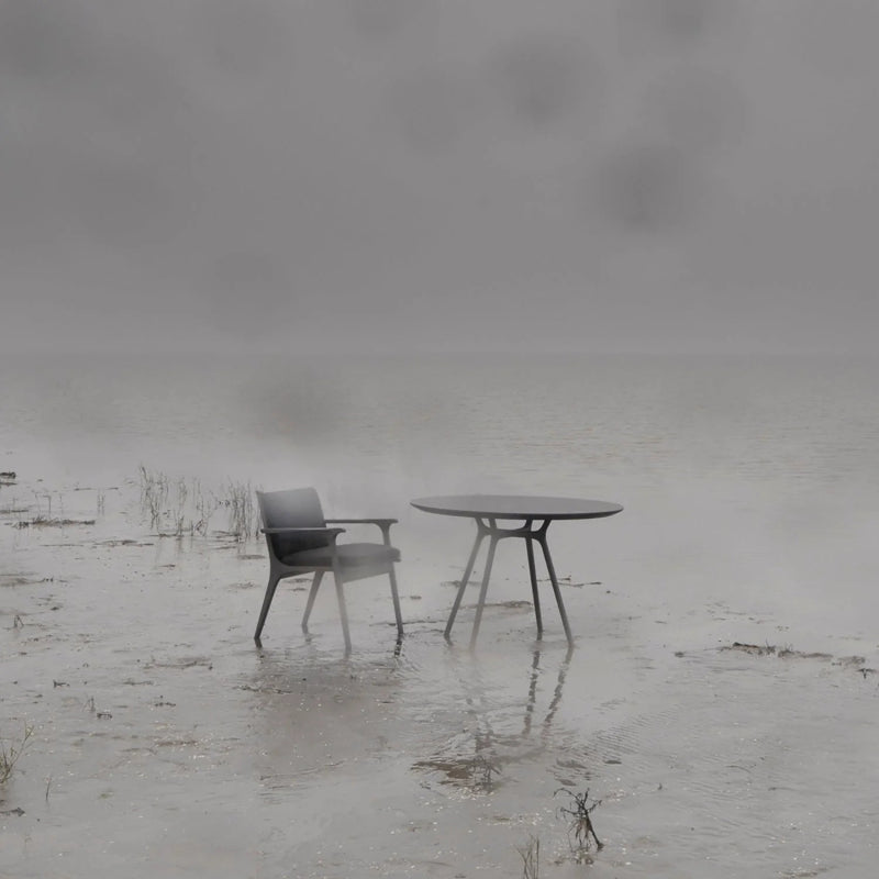 Natural Color Solid Wood Designer Dining Table Dining Table - Bone Inlay Furnitures