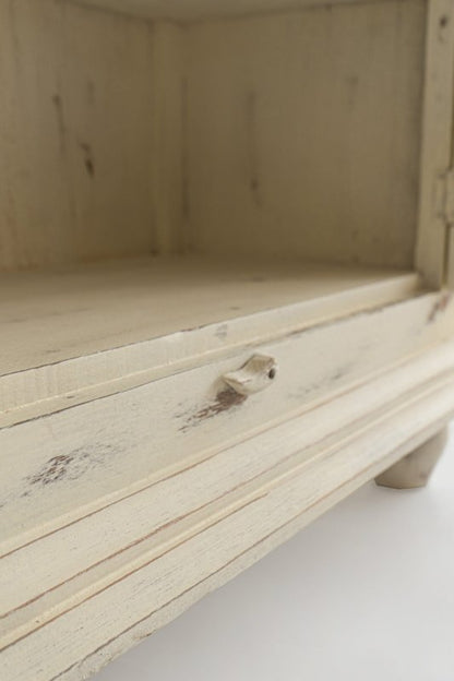 Natural Hand Carved Beige Color Two Door Hallway Cabinet Cabinet - Bone Inlay Furnitures