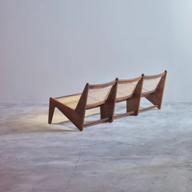 Pierre Jeanneret Designer Wooden Furniture Bench Sofa Seat Sofa - Bone Inlay Furnitures