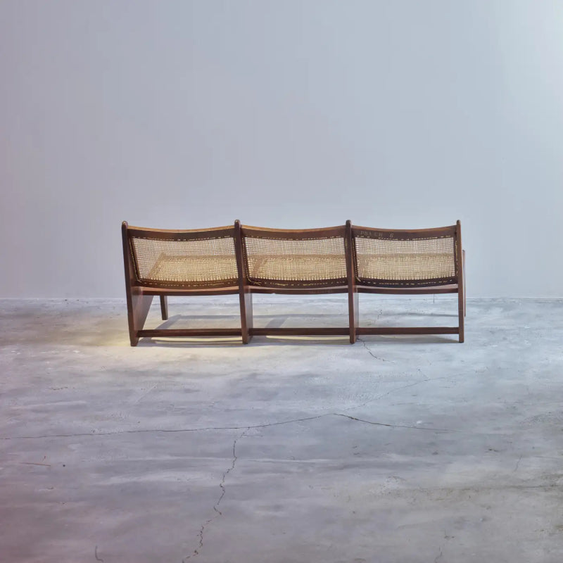 Pierre Jeanneret Designer Wooden Furniture Bench Sofa Seat Sofa - Bone Inlay Furnitures