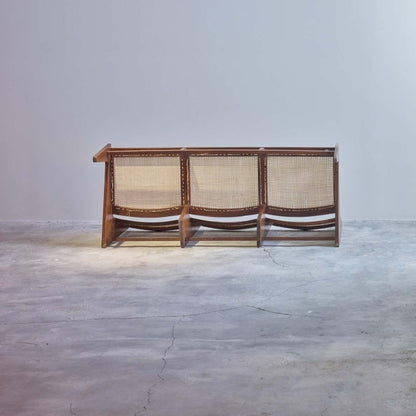 Pierre Jeanneret Designer Wooden Furniture Bench Sofa Seat Sofa - Bone Inlay Furnitures