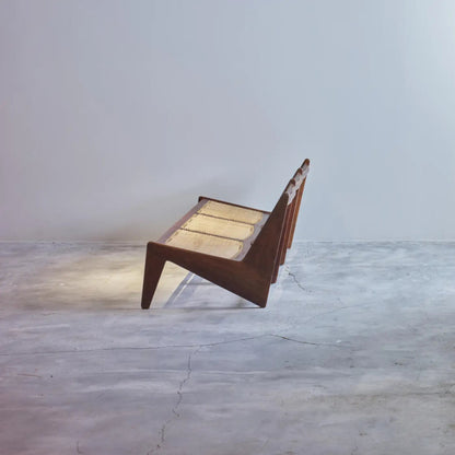 Pierre Jeanneret Designer Wooden Furniture Bench Sofa Seat Sofa - Bone Inlay Furnitures