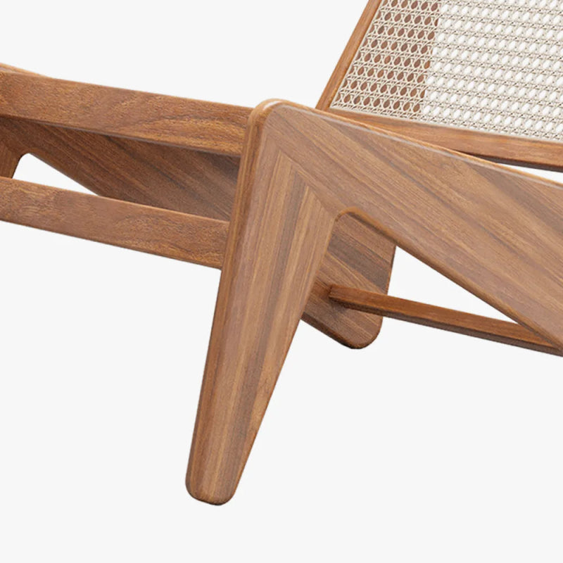 Pierre Jeanneret Kangaroo chair | Natural Cane Rattan Lounge Slipper Chair Chair - Bone Inlay Furnitures