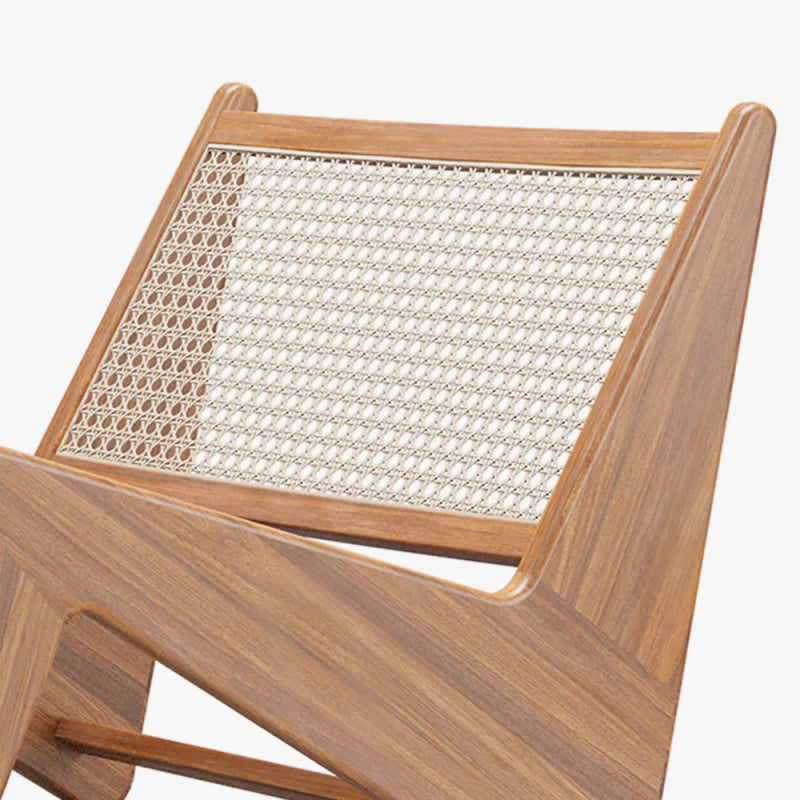 Pierre Jeanneret Kangaroo chair | Natural Cane Rattan Lounge Slipper Chair Chair - Bone Inlay Furnitures