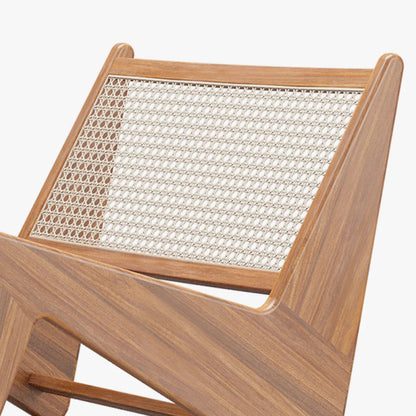 Pierre Jeanneret Kangaroo chair | Natural Cane Rattan Lounge Slipper Chair Chair - Bone Inlay Furnitures