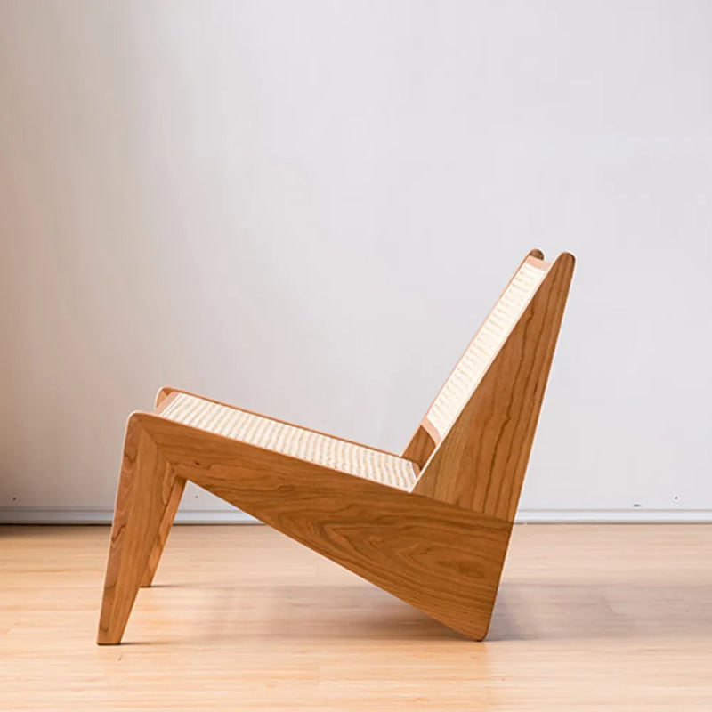 Pierre Jeanneret Kangaroo chair | Natural Cane Rattan Lounge Slipper Chair Chair - Bone Inlay Furnitures