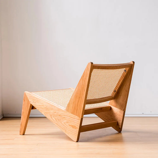 Pierre Jeanneret Kangaroo chair | Natural Cane Rattan Lounge Slipper Chair Chair - Bone Inlay Furnitures