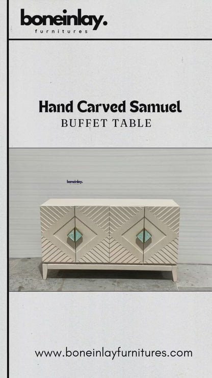 Hand Carved Samuel Buffet Table | Unique Indian Sideboard