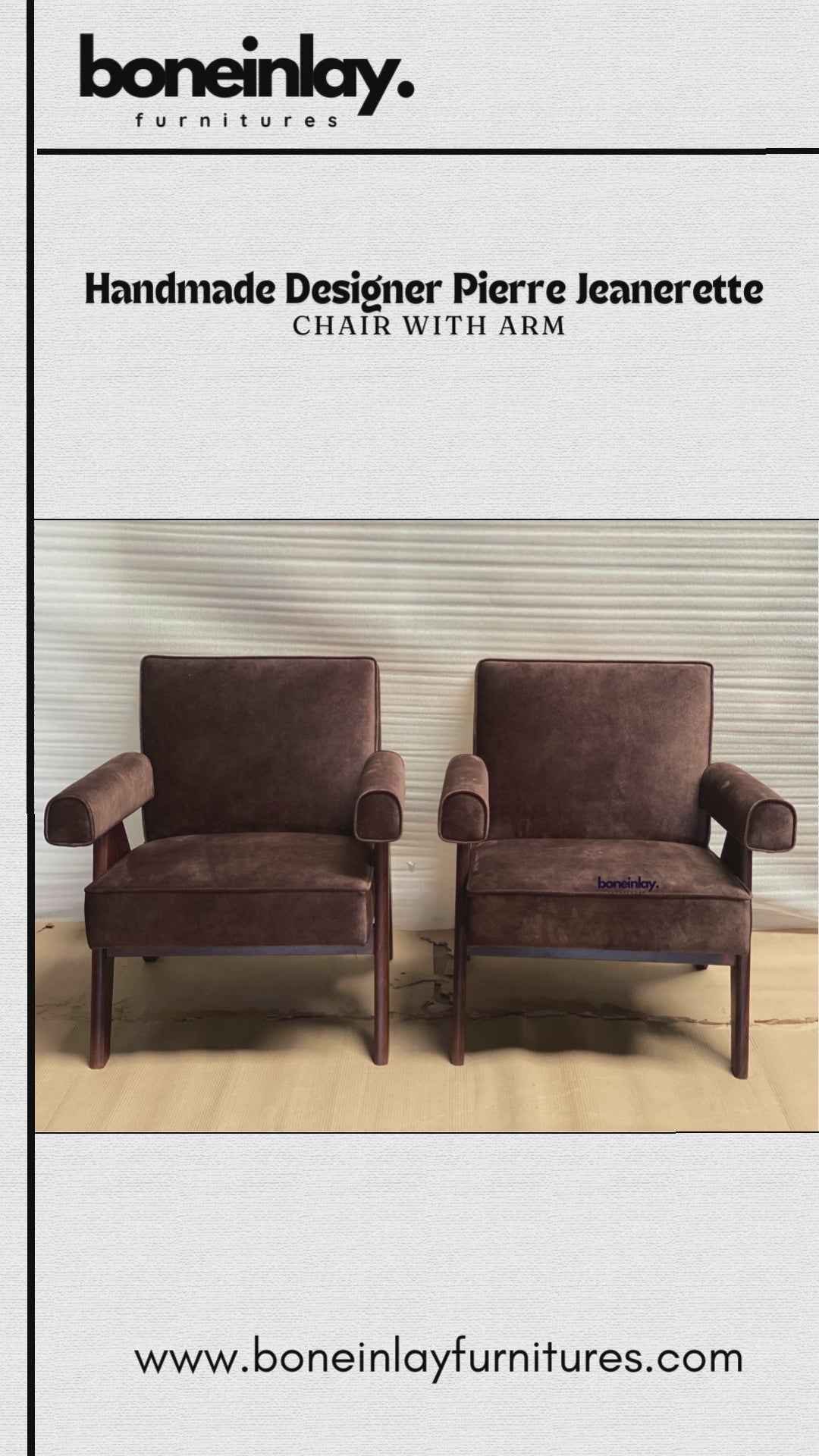 Jeanneret Inspired Armchair - Mid-Century Modern Style – Bone