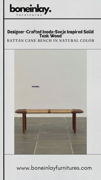 Inoda+Sveje Inspired Rattan Cane Bench