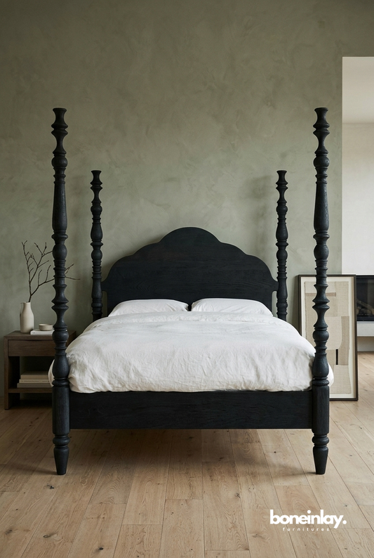 Black Four Poster Canopy Bed