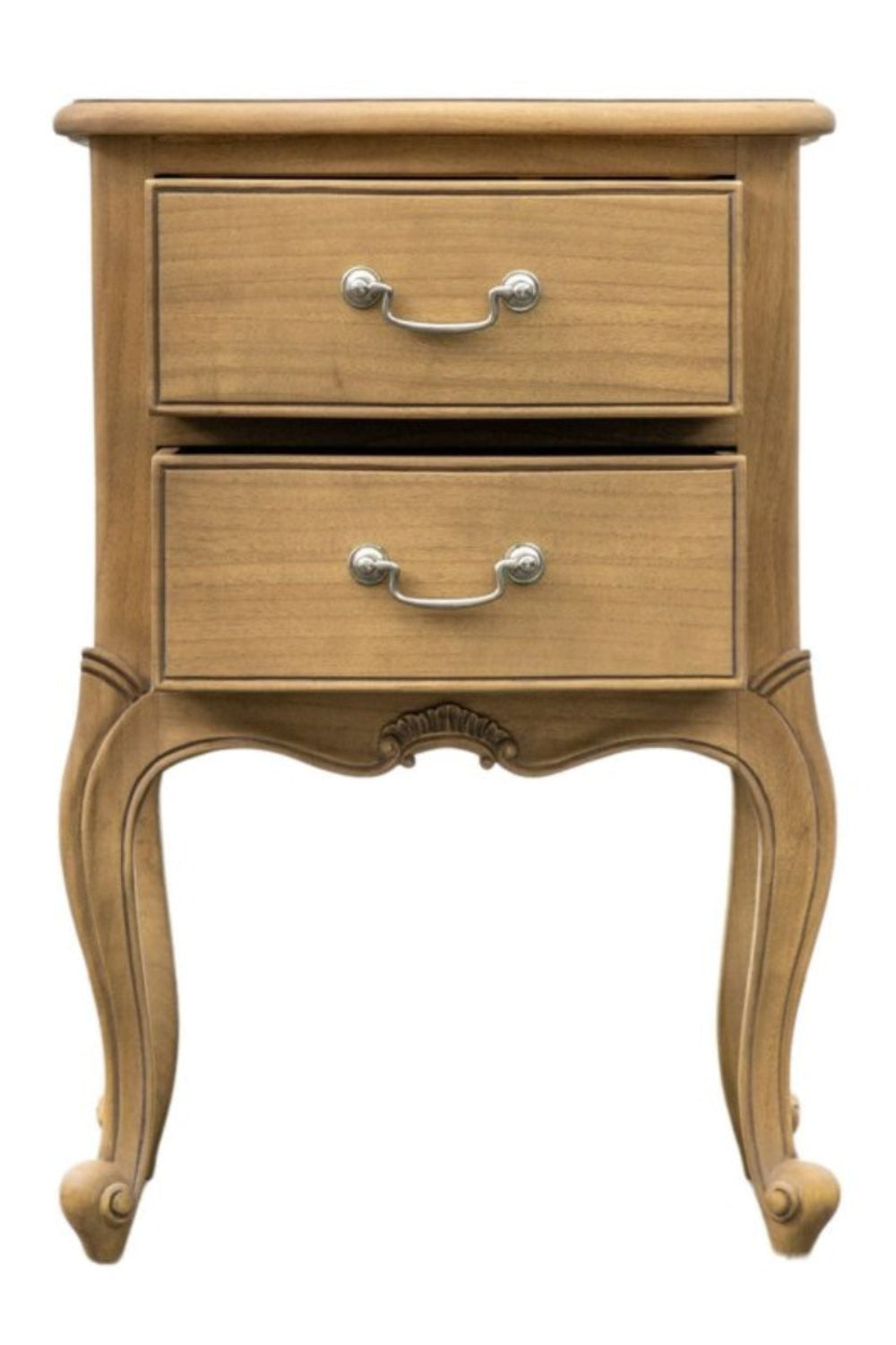 Rustic French Design Chic Bedside Table With Two Spacious Drawers Bedside Table - Bone Inlay Furnitures