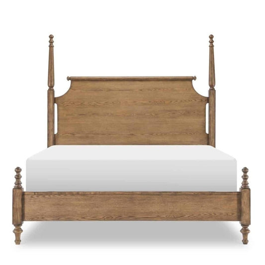Rustic High - Low Poster Bed Frame by Country Living Home Bed - Bone Inlay Furnitures