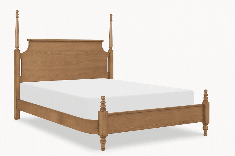 Rustic High - Low Poster Bed Frame by Country Living Home Bed - Bone Inlay Furnitures