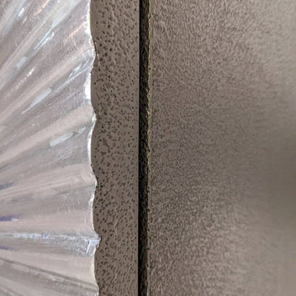 Side View of Silver Metal Embossed Bar Cabinet with Two Door Bar Cabinet 