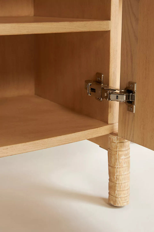 Stunning Hand - Carved Buffet Table | Unique Wood Carving Credenza Buffet & Sideboard - Bone Inlay Furnitures