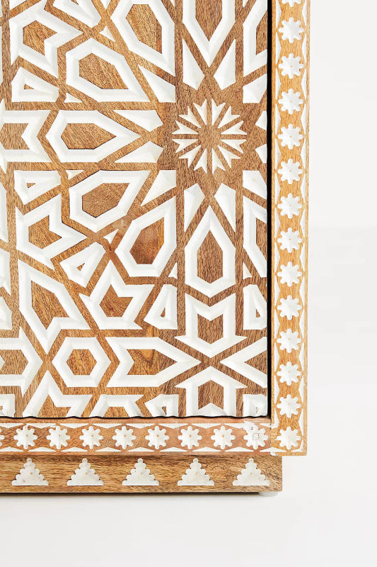 Stylish Albaran Buffet Table | Hand - Carved Wooden Sideboard Design Buffet & Sideboard - Bone Inlay Furnitures