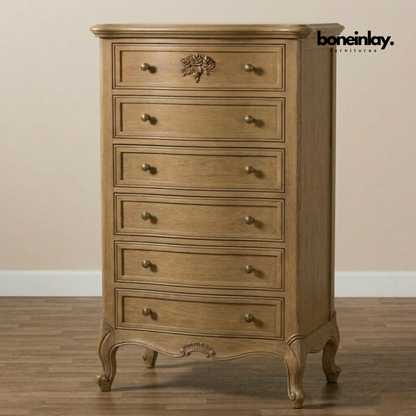 tallboy french style chest of drawers