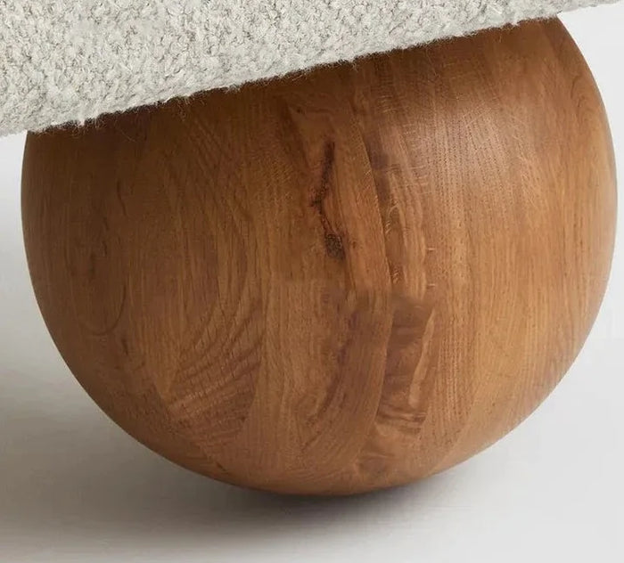Bed with Solid Sphere Legs