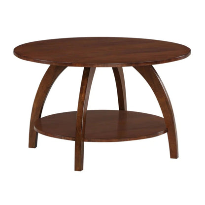 Unique Design Solid Wood Handmade Round Coffee Table Coffee Table - Bone Inlay Furnitures