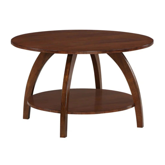Unique Design Solid Wood Handmade Round Coffee Table Coffee Table - Bone Inlay Furnitures