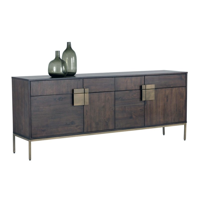 Unique Embossed Metal Sideboard | Drawers And Doors Storage Buffet & Sideboard - Bone Inlay Furnitures