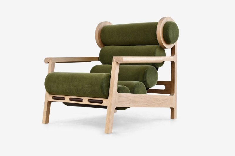 Unique Handmade Designer Silas Lounge Chair With Arms chair - Bone Inlay Furnitures