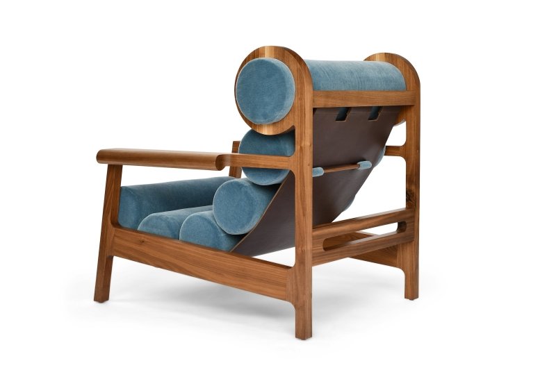 Unique Handmade Designer Silas Lounge Chair With Arms chair - Bone Inlay Furnitures