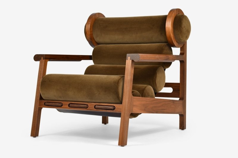 Unique Handmade Designer Silas Lounge Chair With Arms chair - Bone Inlay Furnitures