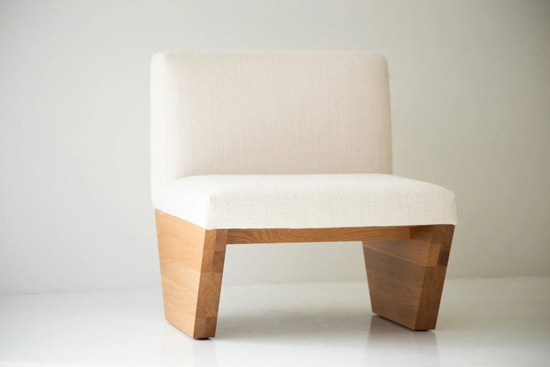 Unique Handmade Modern Lotus Upholstered Wooden Side Chair Chair - Bone Inlay Furnitures