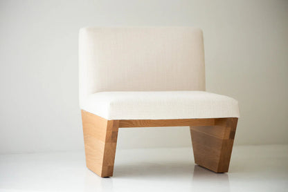 Unique Handmade Modern Lotus Upholstered Wooden Side Chair Chair - Bone Inlay Furnitures