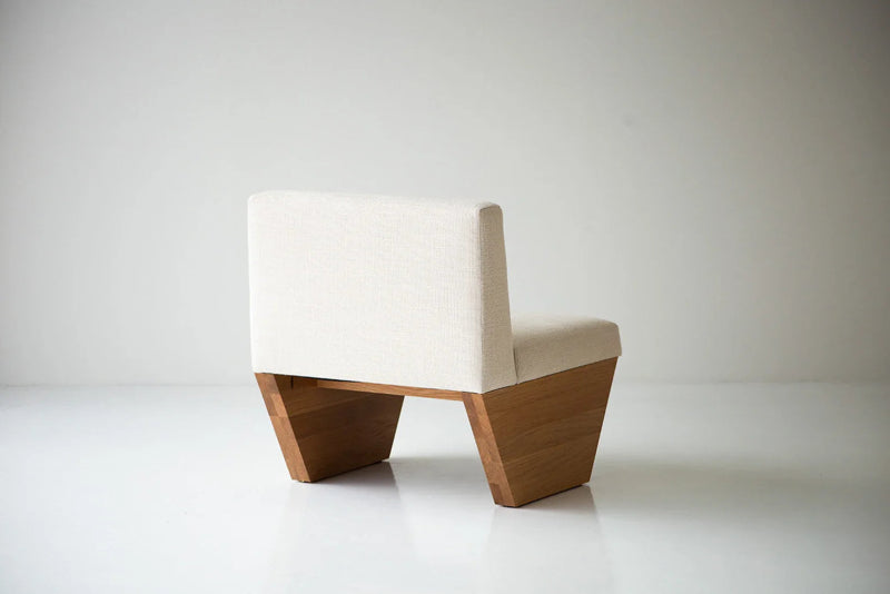 Unique Handmade Modern Lotus Upholstered Wooden Side Chair Chair - Bone Inlay Furnitures