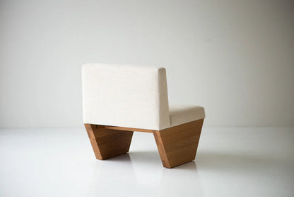 Unique Handmade Modern Lotus Upholstered Wooden Side Chair Chair - Bone Inlay Furnitures