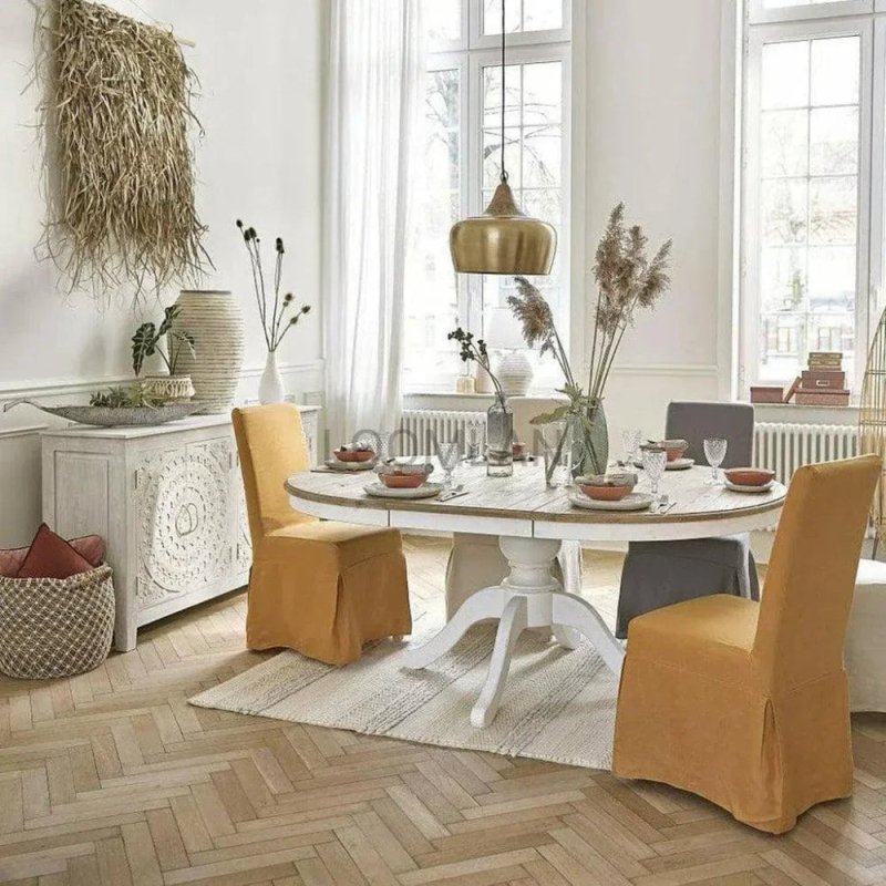 White Solid Wood Buffet Table | Four Door Hand - Carved Sideboard Buffet & Sideboard - Bone Inlay Furnitures