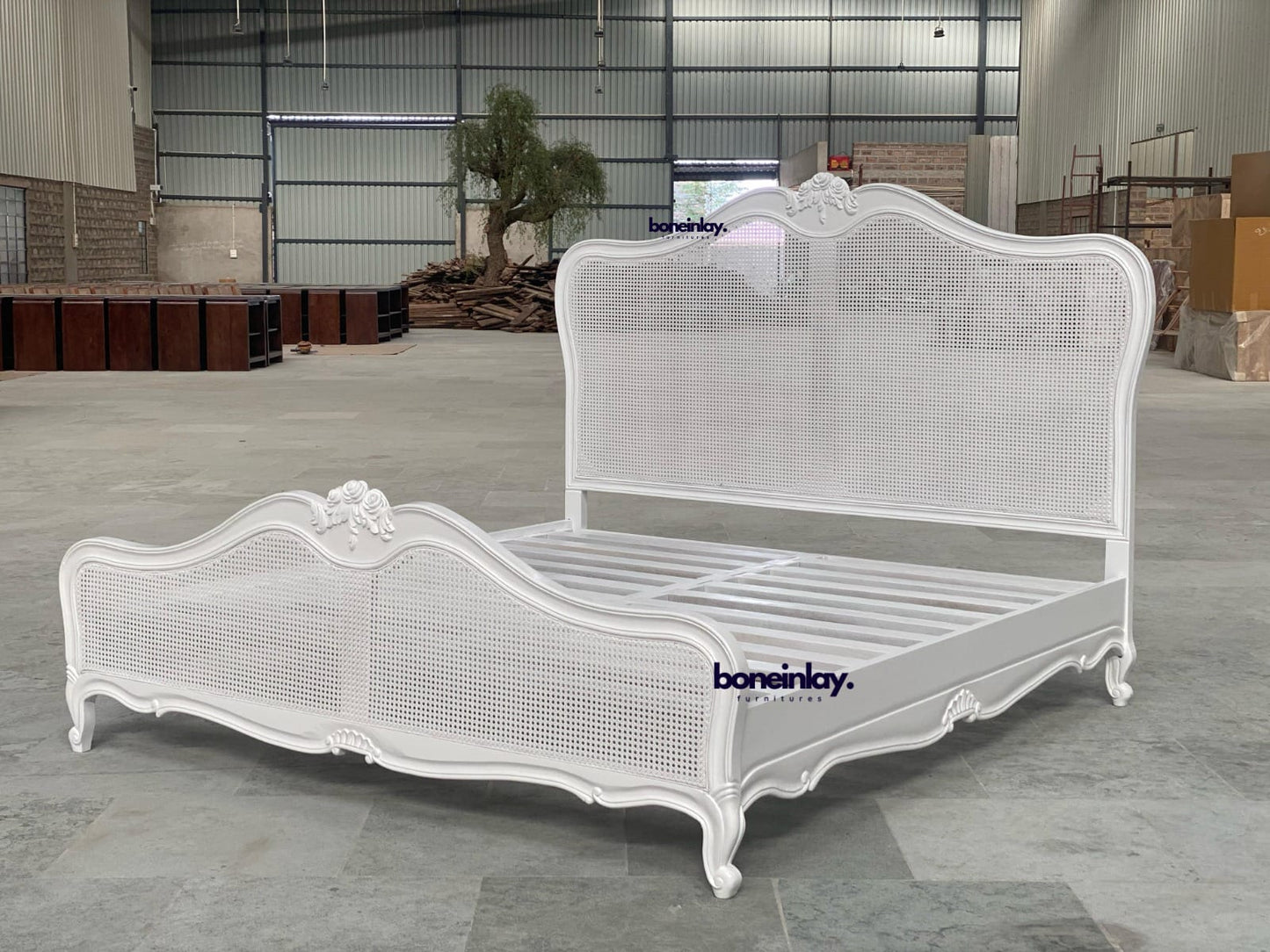 Louis XV-inspired French Cane Bed