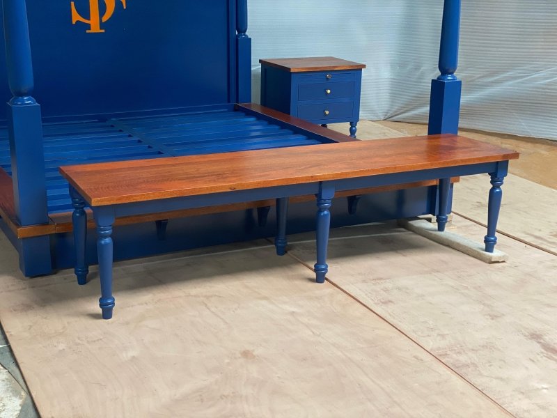 Blue Canopy 6 Pieces Bedroom Set - Two Tone Bedroom Set