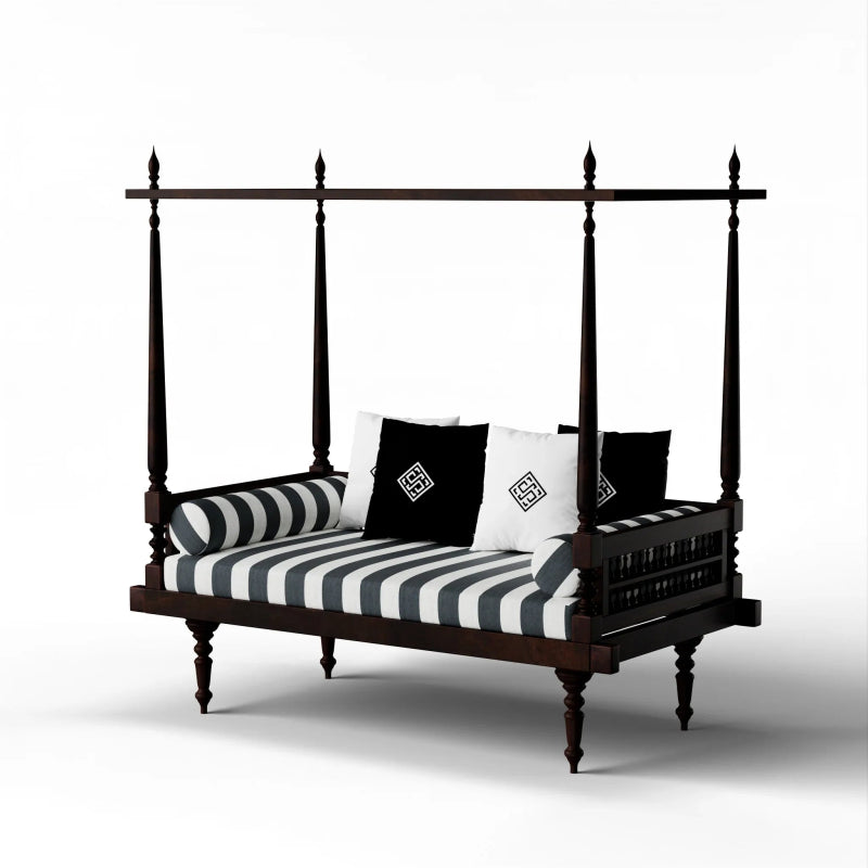 Wooden Handmade Canopy Day Bed Daybed - Bone Inlay Furnitures