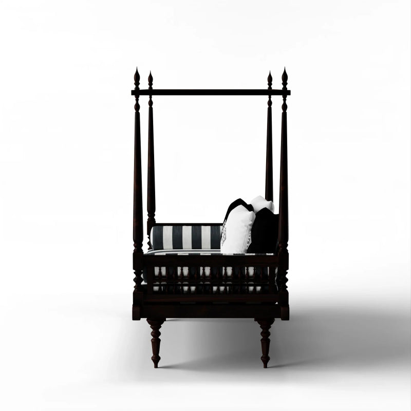 Wooden Handmade Canopy Day Bed Daybed - Bone Inlay Furnitures