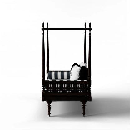 Wooden Handmade Canopy Day Bed Daybed - Bone Inlay Furnitures