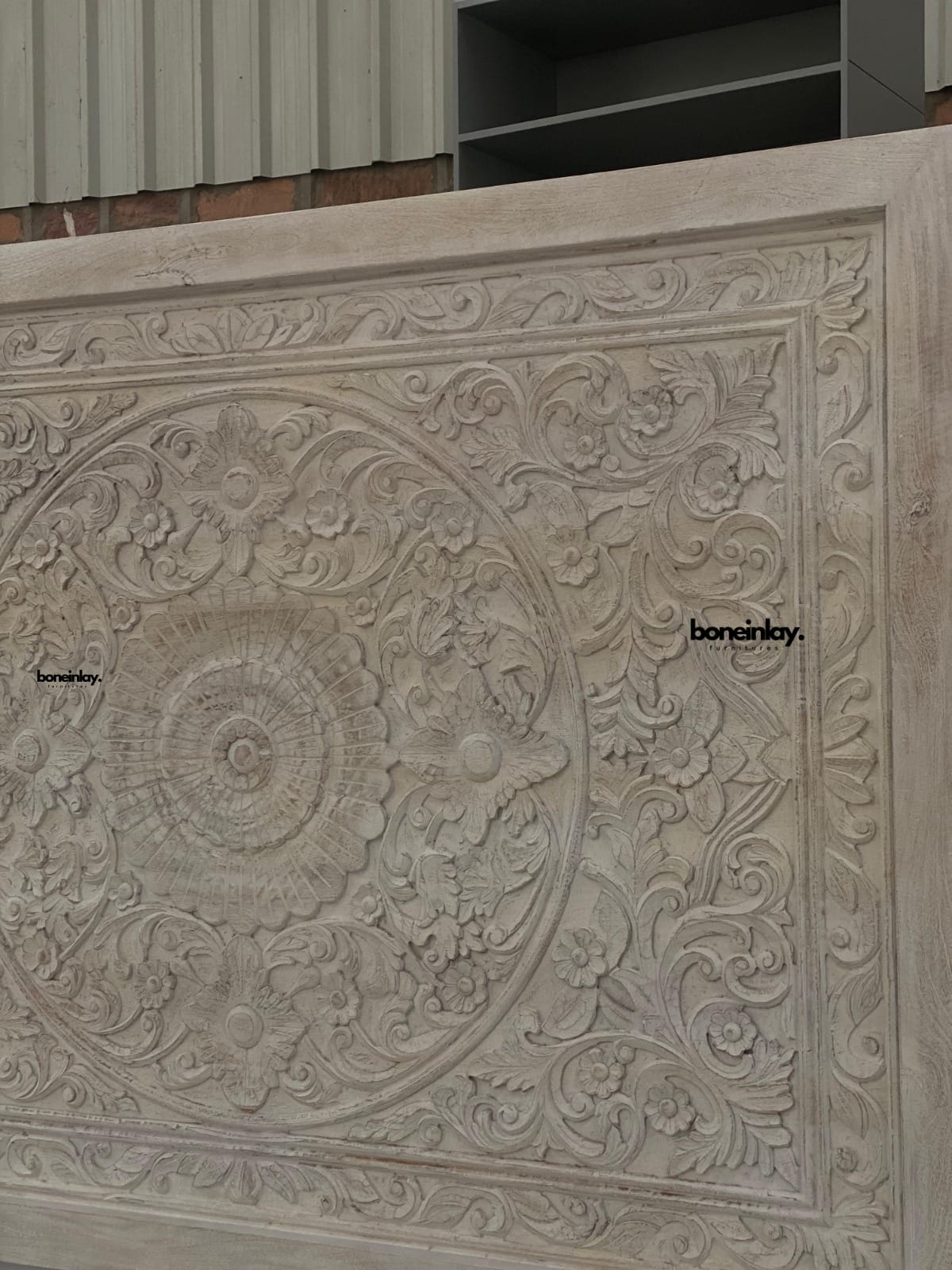 wooden headboard carving