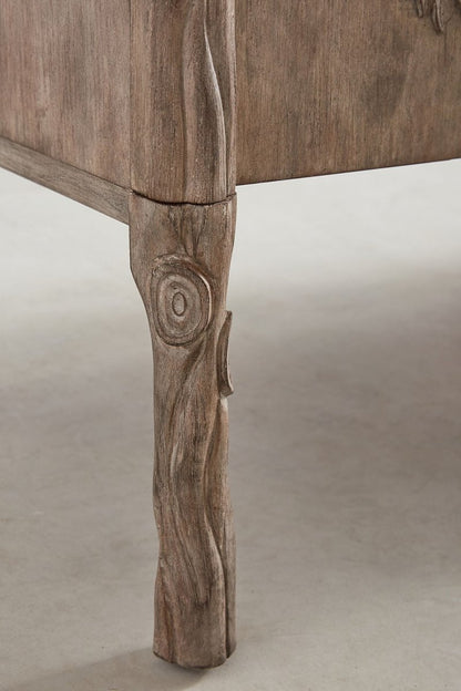 Hand Carved Land & Sky Buffet leg carving